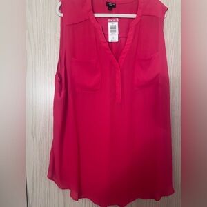 Torrid Sleeveless red Blouse